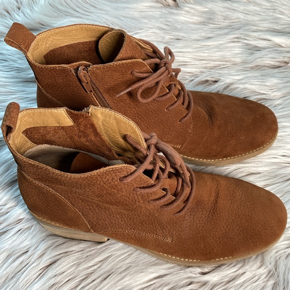 Lucky Brand Women’s Tamela Lace Up Ankle Fashion Boot Booties Toffee Womens 9 - Picture 4 of 10